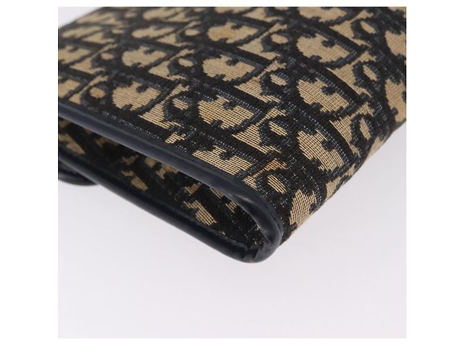Christian Dior Trotter Canvas Chain Shoulder Bag Navy Gold Tone - vista 13
