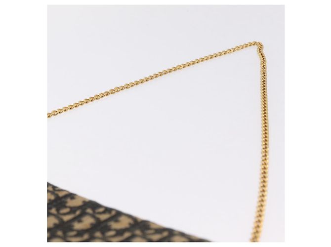Christian Dior Trotter Canvas Chain Shoulder Bag Navy Gold Tone - vista 9