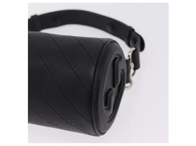 GUCCI Blondy Shoulder Bag Leather Black Silver 700170 - vista 11