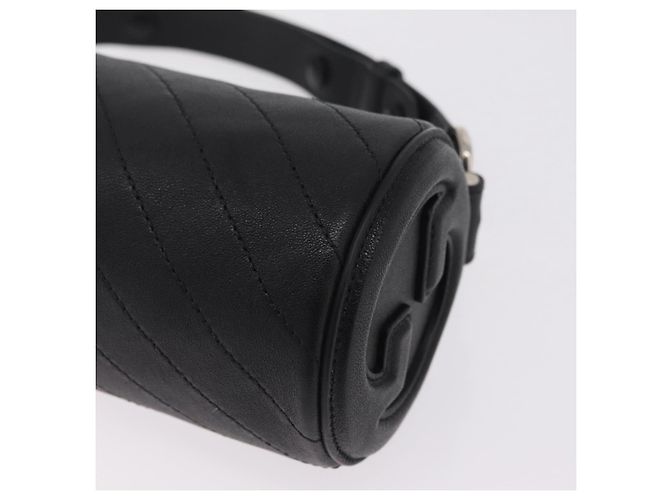 GUCCI Blondy Shoulder Bag Leather Black Silver 700170 - vista 13
