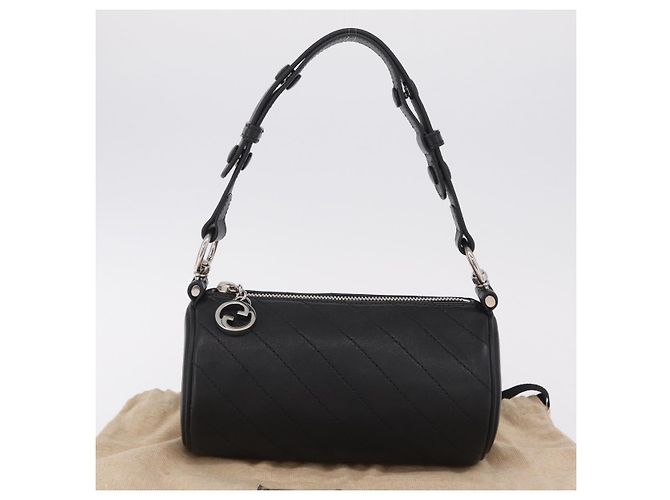 GUCCI Blondy Shoulder Bag Leather Black Silver 700170 - vista 20