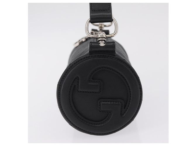 GUCCI Blondy Shoulder Bag Leather Black Silver 700170 - vista 4