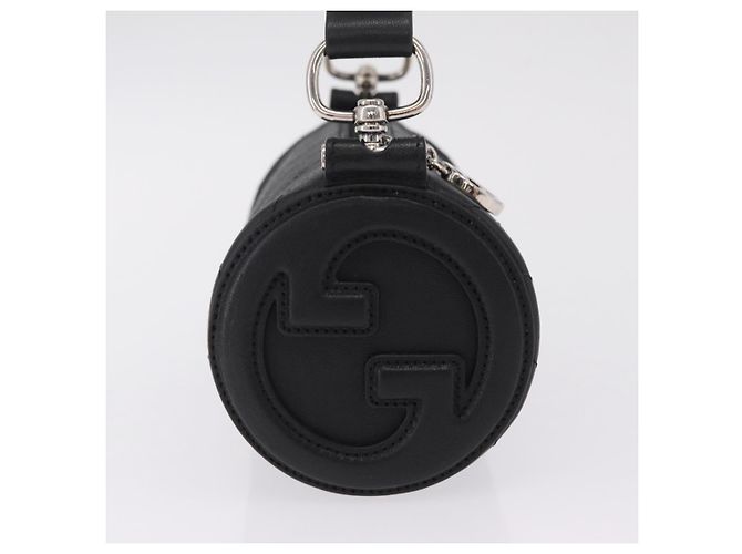 GUCCI Blondy Shoulder Bag Leather Black Silver 700170 - vista 5