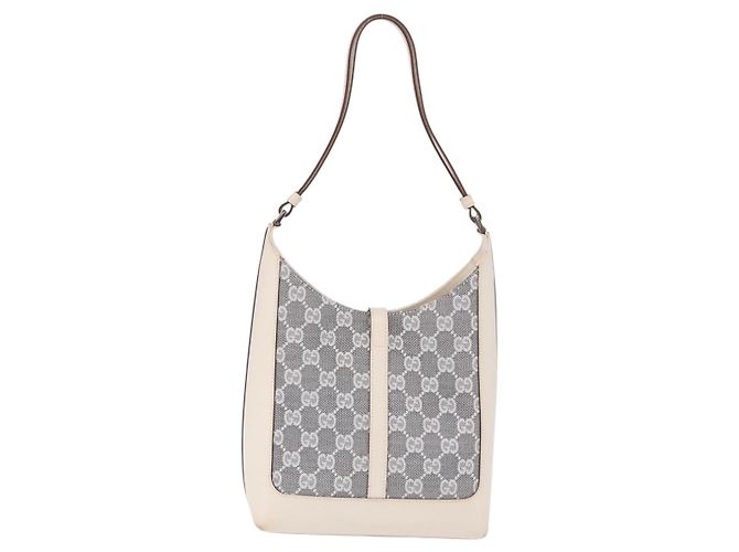 GUCCI GG Canvas Jackie Shoulder Bag Gray Silver 001 3876 - view 3