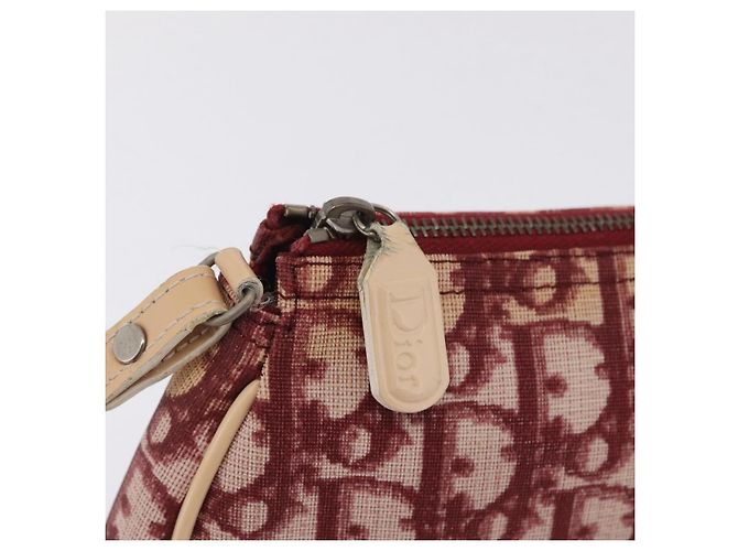 Christian Dior Trotter Canvas Saddle Accessory Pouch PVC Red Silver - view 17