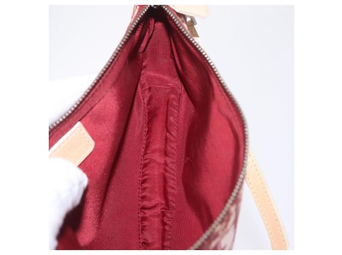 Christian Dior Trotter Canvas Saddle Accessory Pouch PVC Red Silver - view 20