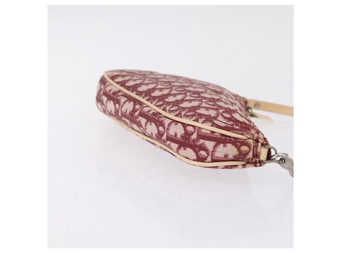 Christian Dior Trotter Canvas Saddle Accessory Pouch PVC Red Silver - view 4