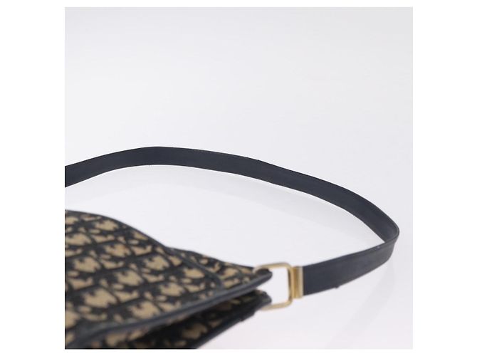Christian Dior Trotter Canvas Shoulder Bag Navy Gold - vista 10