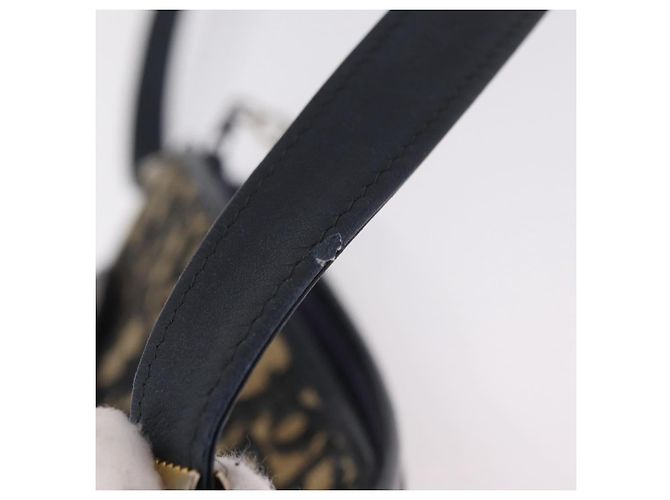 Christian Dior Trotter Canvas Shoulder Bag Navy Gold - vista 12