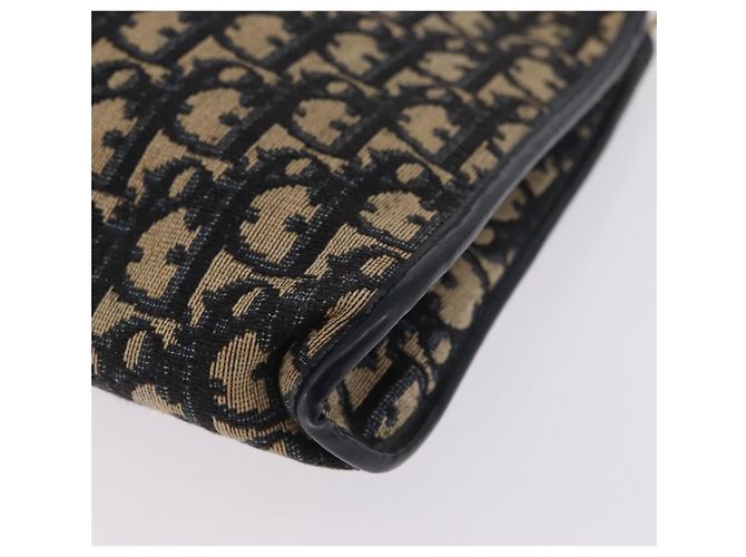 Christian Dior Trotter Canvas Shoulder Bag Navy Gold - vista 17
