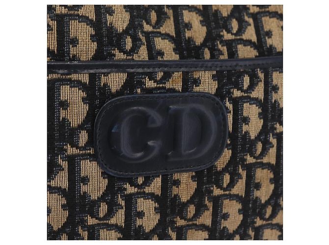 Christian Dior Trotter Canvas Shoulder Bag Navy Gold - vista 18