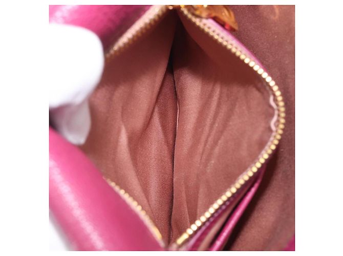 Miu Miu Madras Shoulder Bag Leather Pink Gold - vista 27