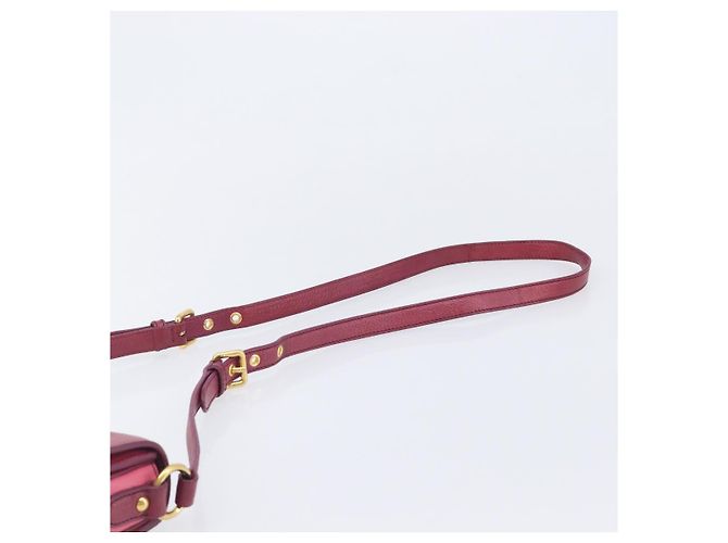 Miu Miu Madras Shoulder Bag Leather Pink Gold - vista 8