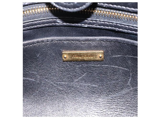 Miu Miu Matelasse Hand Bag Leather 2way Black Gold - vista 18