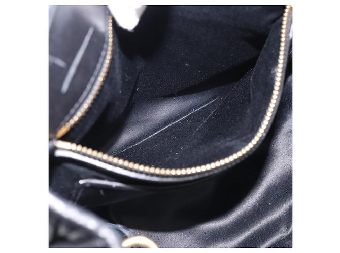 Miu Miu Matelasse Hand Bag Leather 2way Black Gold - vista 25