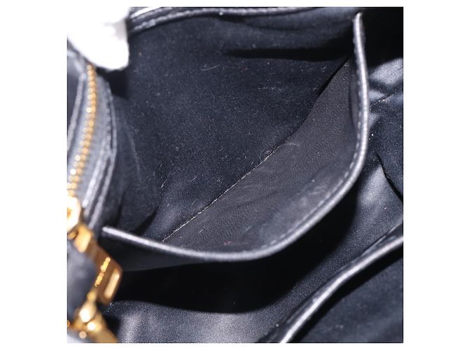 Miu Miu Matelasse Hand Bag Leather 2way Black Gold - vista 26