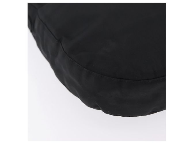 PRADA Schultertasche mit Kunststoffkette Nylon Schwarz Silber - Ansicht 10