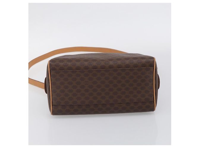 Céline CELINE Macadam Canvas Boston Bag PVC Leather 2way Brown Gold - vista 12