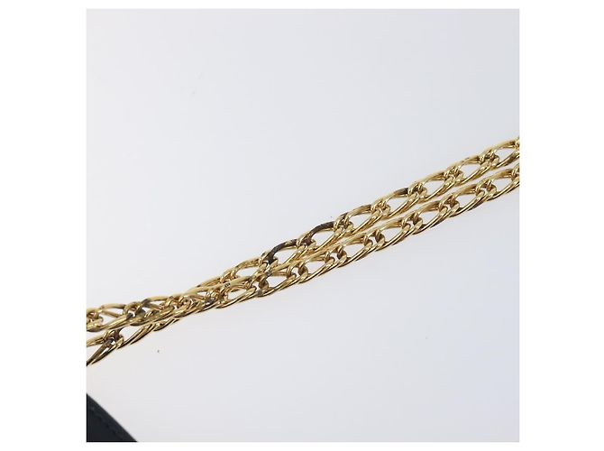 Cartier Sapphire Line Chain Shoulder Bag Leather Navy Gold - vista 10