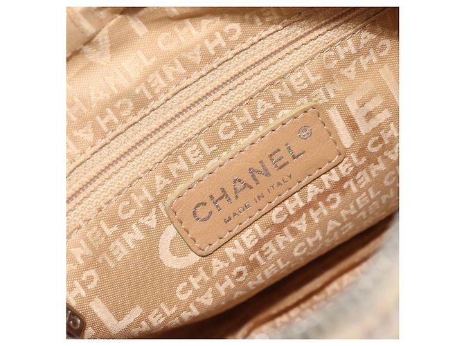 CHANEL Shoulder Bag Canvas Beige Silver CC - vista 20