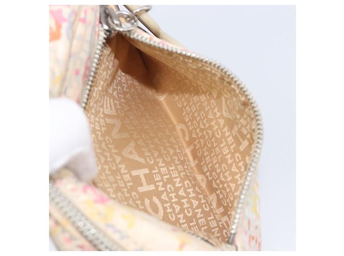 CHANEL Shoulder Bag Canvas Beige Silver CC - vista 26