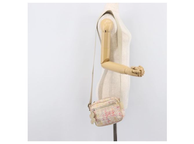 CHANEL Shoulder Bag Canvas Beige Silver CC - vista 28