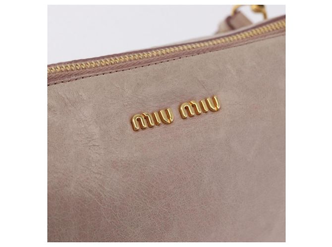 Miu Miu Shoulder Bag Vitellolux Pink Gold - vista 16