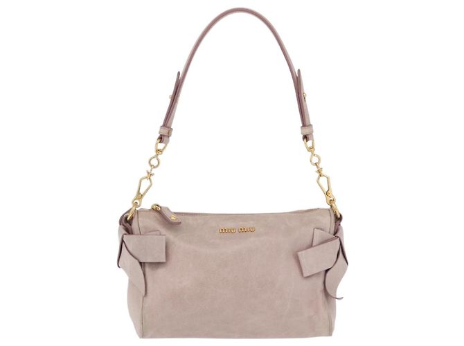 Miu Miu Shoulder Bag Vitellolux Pink Gold - vista 2