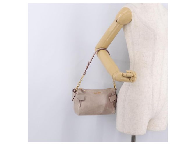 Miu Miu Shoulder Bag Vitellolux Pink Gold - vista 23