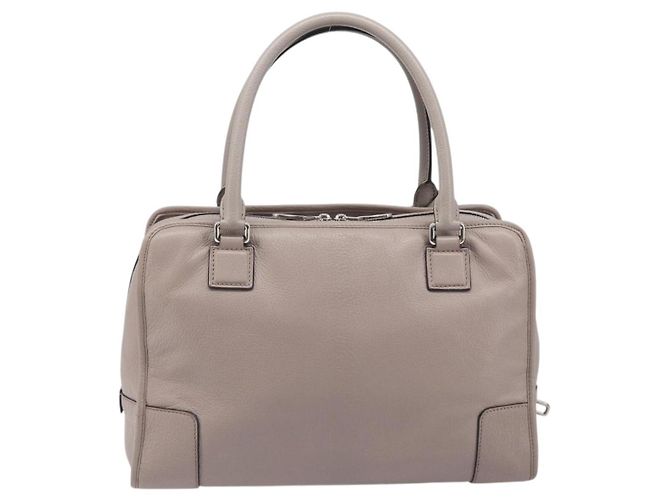 LOEWE Amazona 36 Hand Bag Leather Purple Gray - vista 3