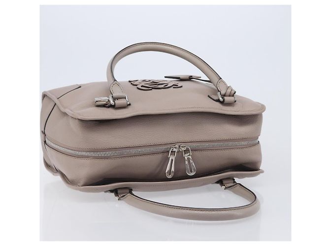 LOEWE Amazona 36 Hand Bag Leather Purple Gray - vista 6