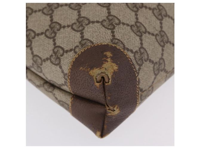 GUCCI GG Supreme Web Sherry Line Tote Bag PVC Beige Gold - vista 11
