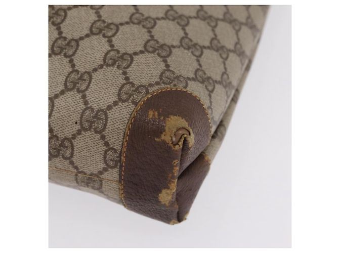 GUCCI GG Supreme Web Sherry Line Tote Bag PVC Beige Gold - vista 12