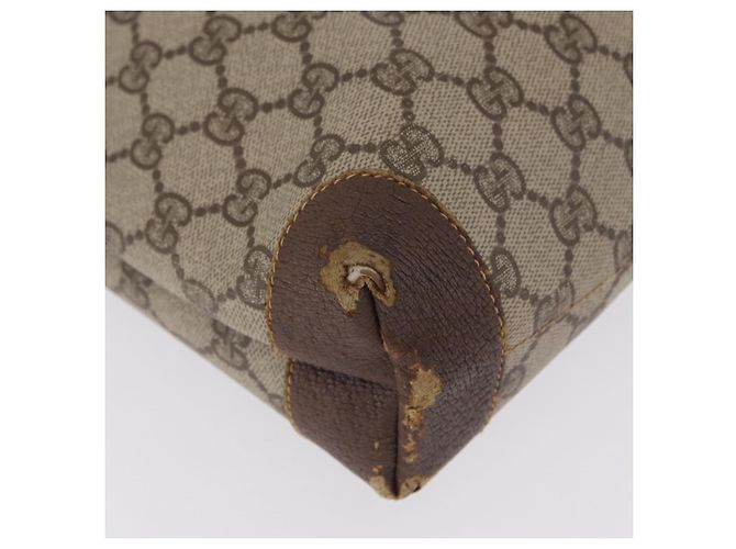 GUCCI GG Supreme Web Sherry Line Tote Bag PVC Beige Gold - vista 13