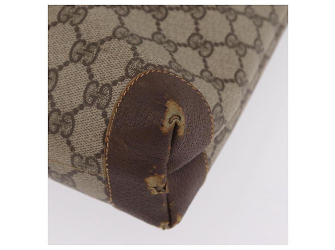GUCCI GG Supreme Web Sherry Line Tote Bag PVC Beige Gold - vista 14