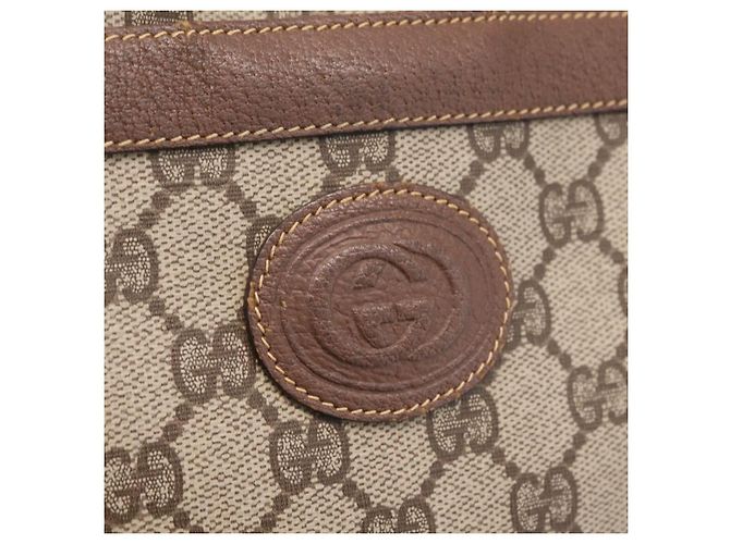 GUCCI GG Supreme Web Sherry Line Tote Bag PVC Beige Gold - vista 15