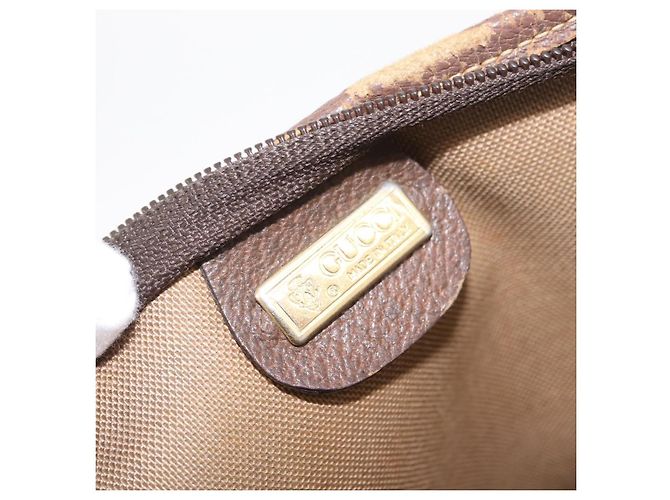 GUCCI GG Supreme Web Sherry Line Tote Bag PVC Beige Gold - vista 17