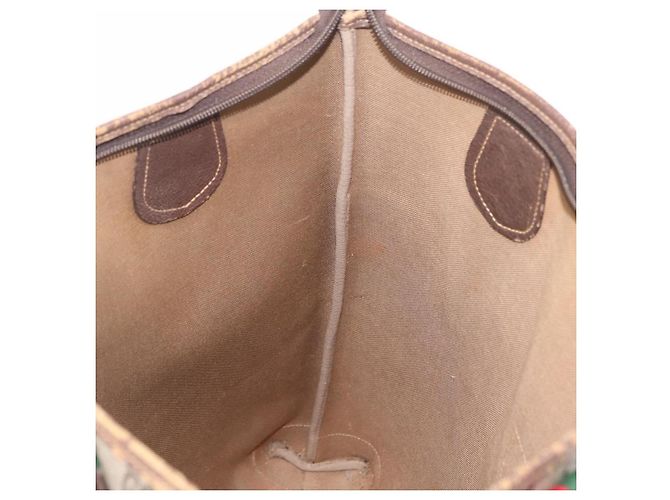 GUCCI GG Supreme Web Sherry Line Tote Bag PVC Beige Gold - vista 19