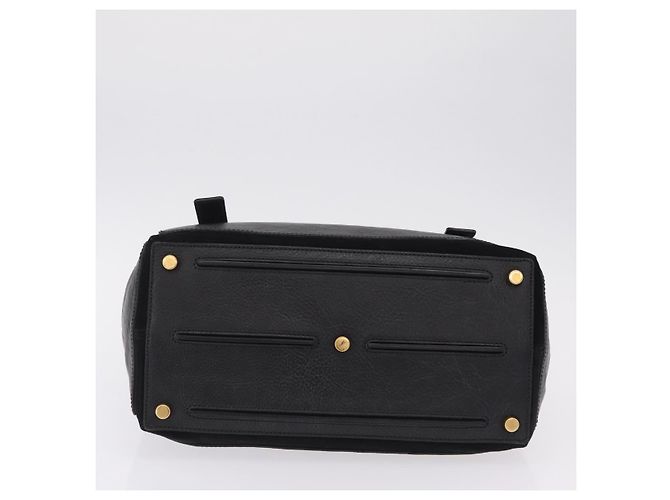 Autre Marque Saint Laurent Muse Two Hand Bag Leather Black Gold - vista 11