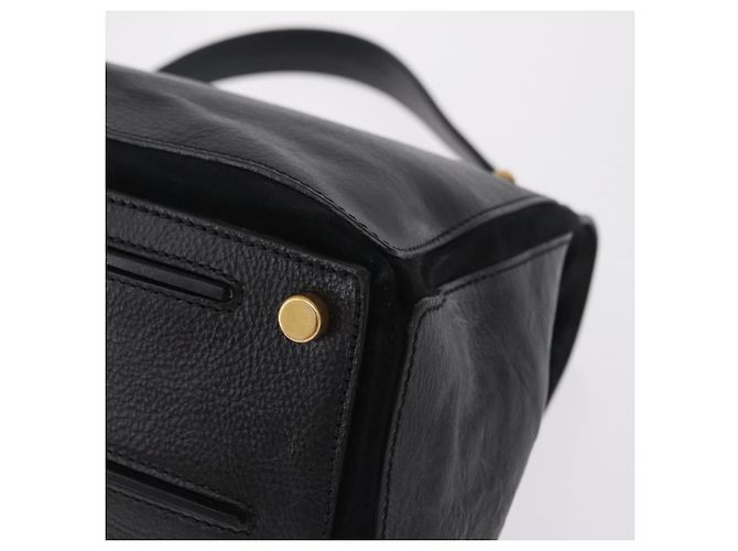 Autre Marque Saint Laurent Muse Two Hand Bag Leather Black Gold - vista 15