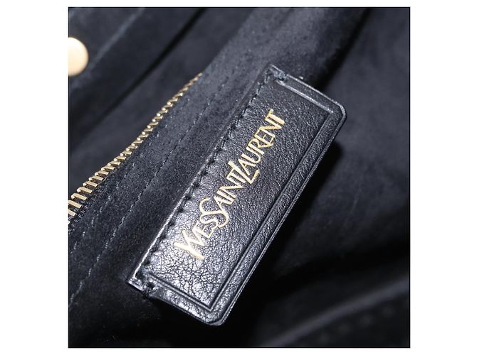 Autre Marque Saint Laurent Muse Two Hand Bag Leather Black Gold - vista 28