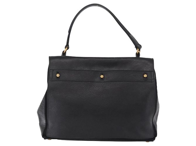 Autre Marque Saint Laurent Muse Two Hand Bag Leather Black Gold - vista 3