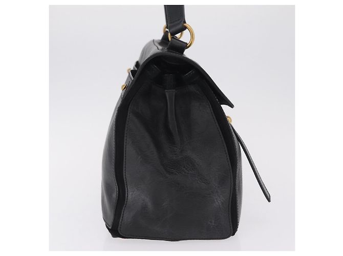 Autre Marque Saint Laurent Muse Two Hand Bag Leather Black Gold - vista 5