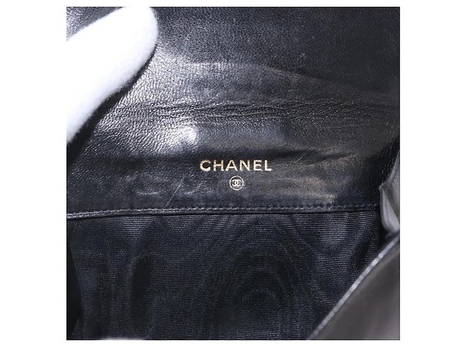 CHANEL COCO Mark Cartera Cuero Negro Oro CC - vista 18