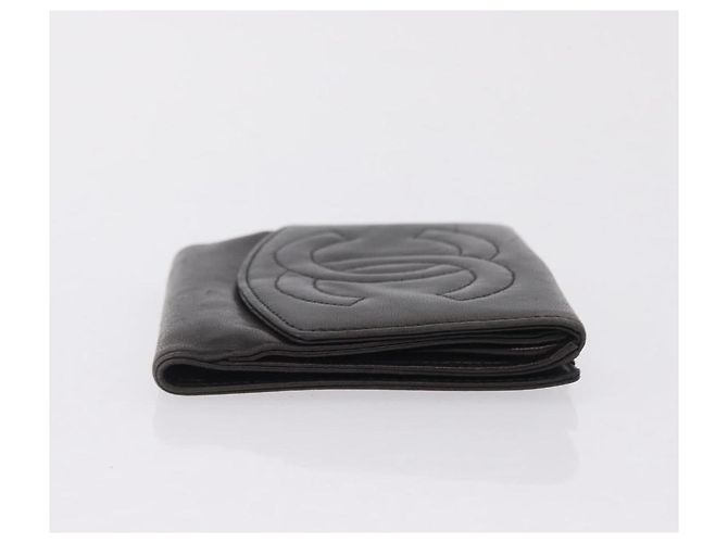 CHANEL COCO Mark Cartera Cuero Negro Oro CC - vista 4