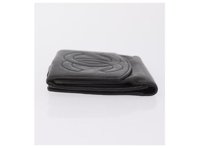 CHANEL COCO Mark Cartera Cuero Negro Oro CC - vista 5