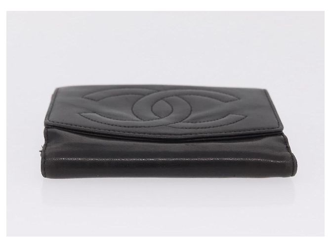 CHANEL COCO Mark Cartera Cuero Negro Oro CC - vista 7