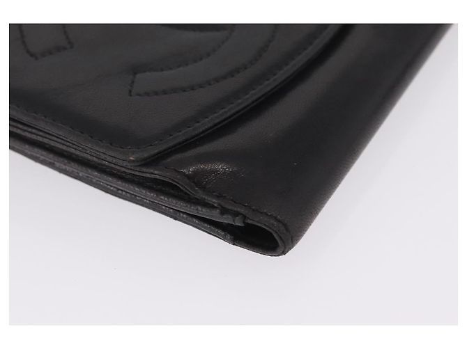 CHANEL COCO Mark Cartera Cuero Negro Oro CC - vista 8