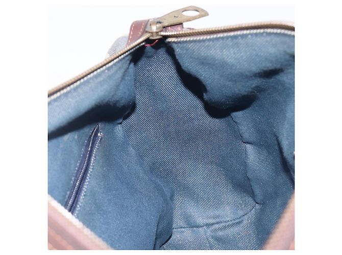 Céline CELINE Paris Macadam Canvas Horse Carriage Hand Bag Blue Gold - vue 21