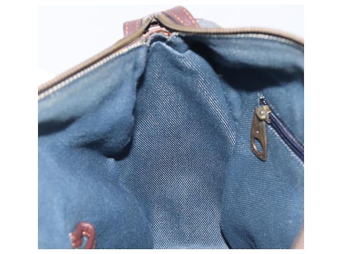 Céline CELINE Paris Macadam Canvas Horse Carriage Hand Bag Blue Gold - vue 22